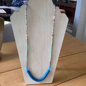 Handmade African vinyl beaded necklace.